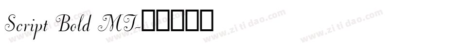 Script Bold MT字体转换